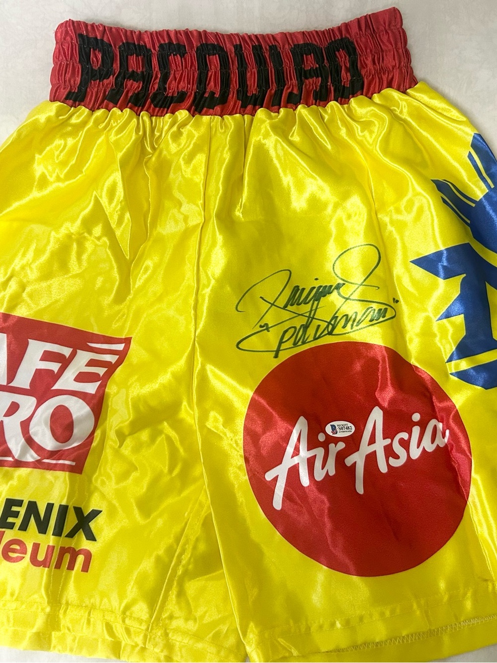 Manny Pacquiao Autographed Boxing Trunks Beckett COA